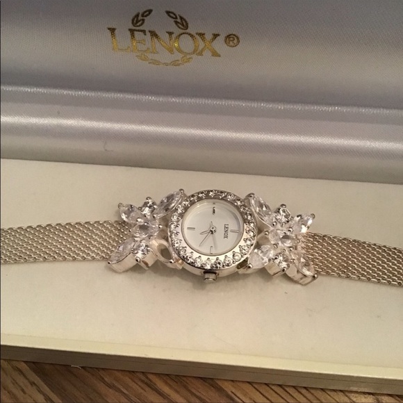 Lenox - Solid Sterling Silver 925 and Crystal Watch - Picture 2 of 8